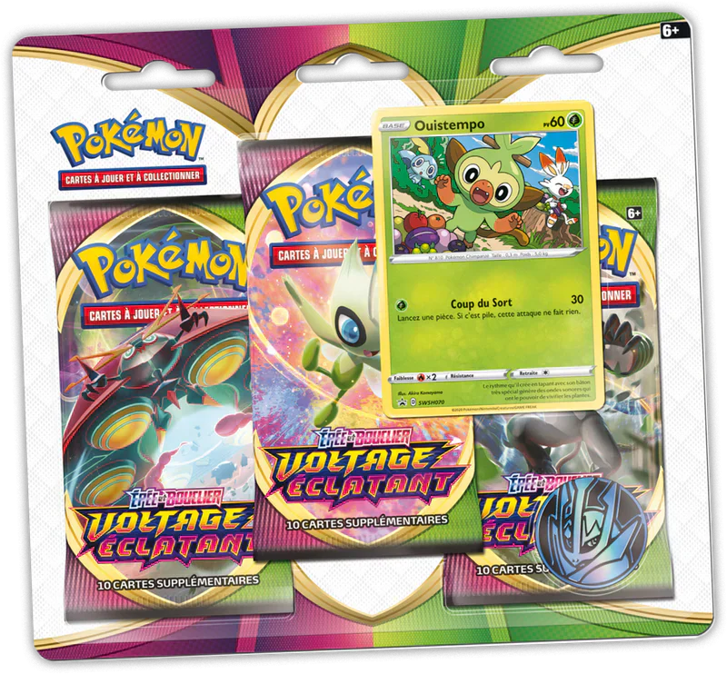 Jeu de carte Pokémon - Tripack EB04 - Voltage Eclatant (scellé)