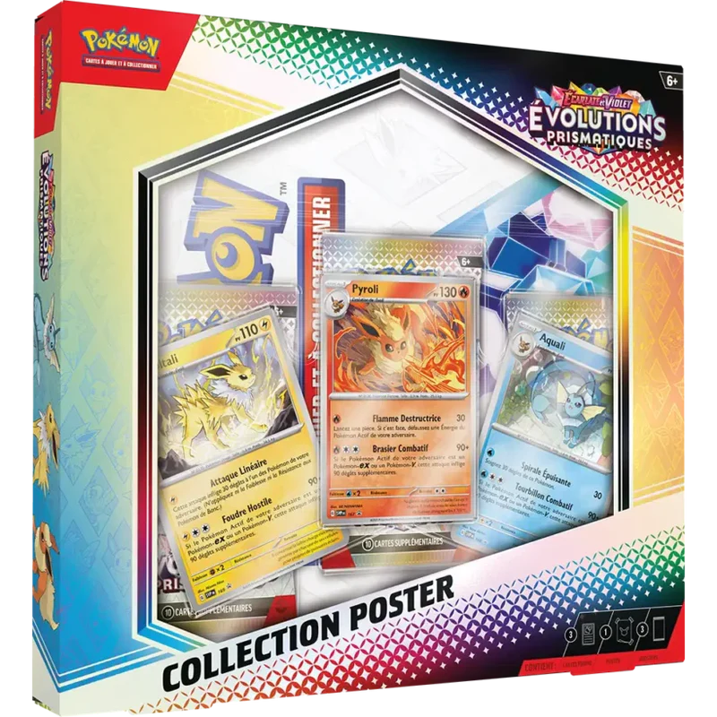 Jeu de cartes Pokémon - Coffret Collection Poster - Écarlate et Violet - Évolutions Prismatiques EV08.5 (scellé)