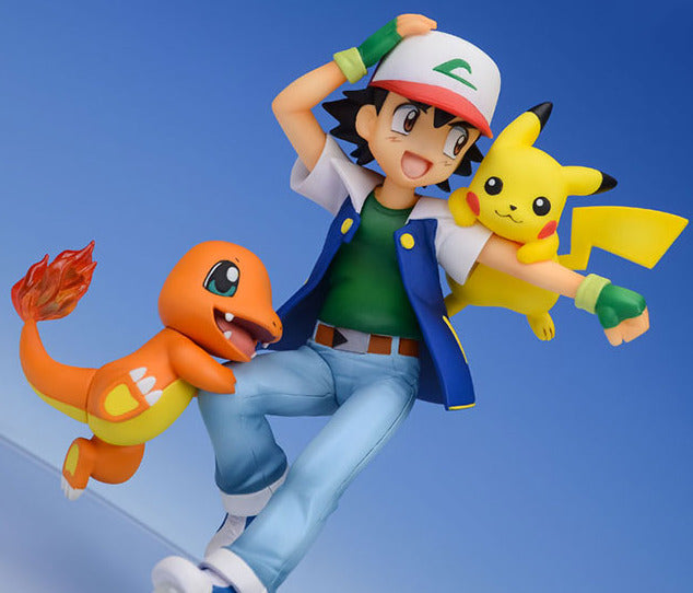 Figurine Pokémon - Salamèche, Sacha et Pikachu - Anime Town