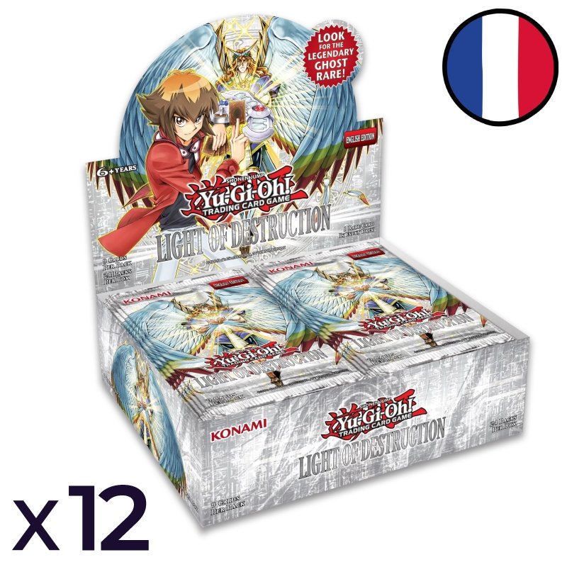 Jeu de cartes Yu-Gi-Oh! - 12 Boites de 24 Boosters Lumière de la Destruction (réimpression)