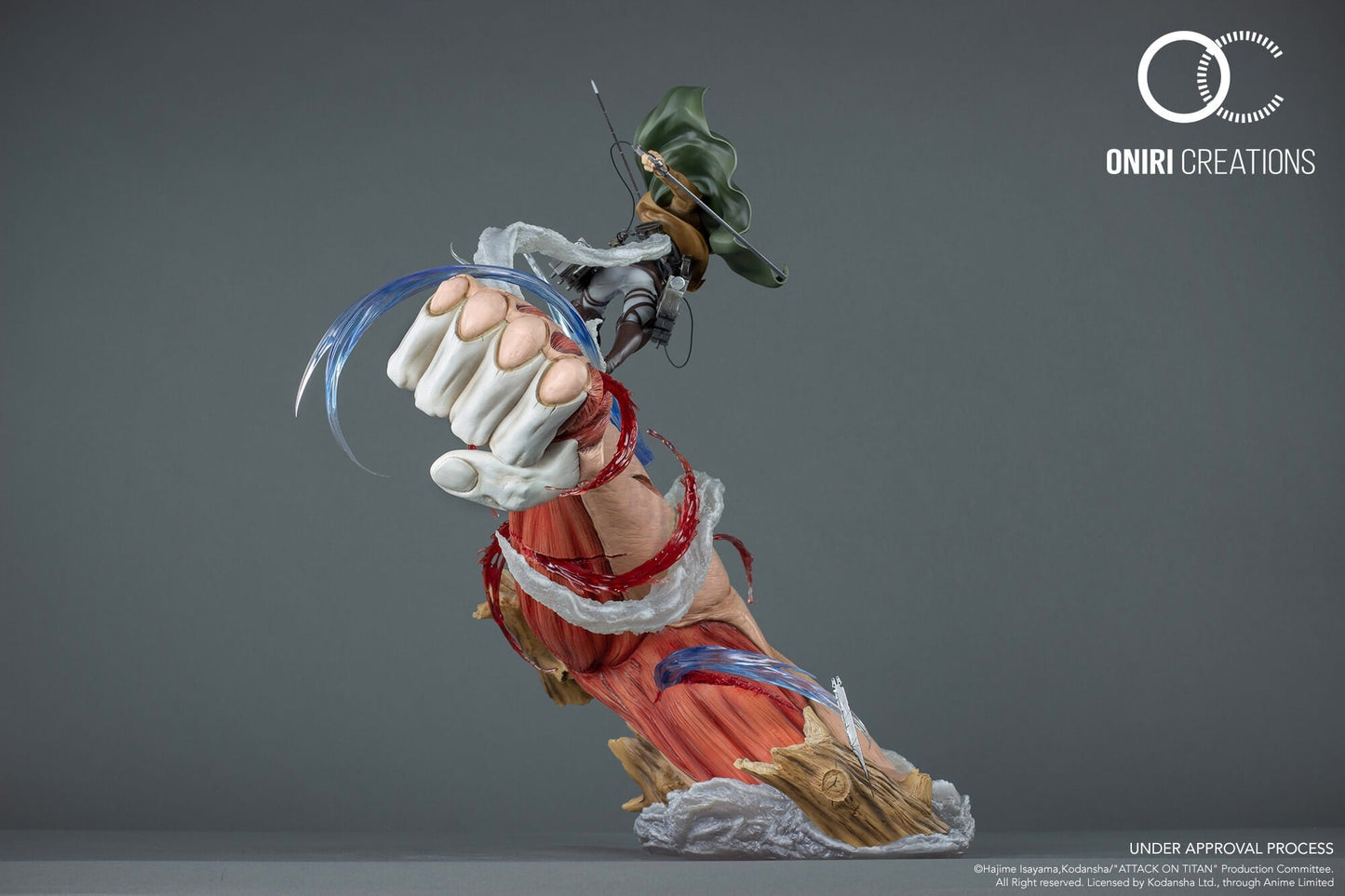 Figurine Attaque des Titans -  Livaï vs Titan Féminin