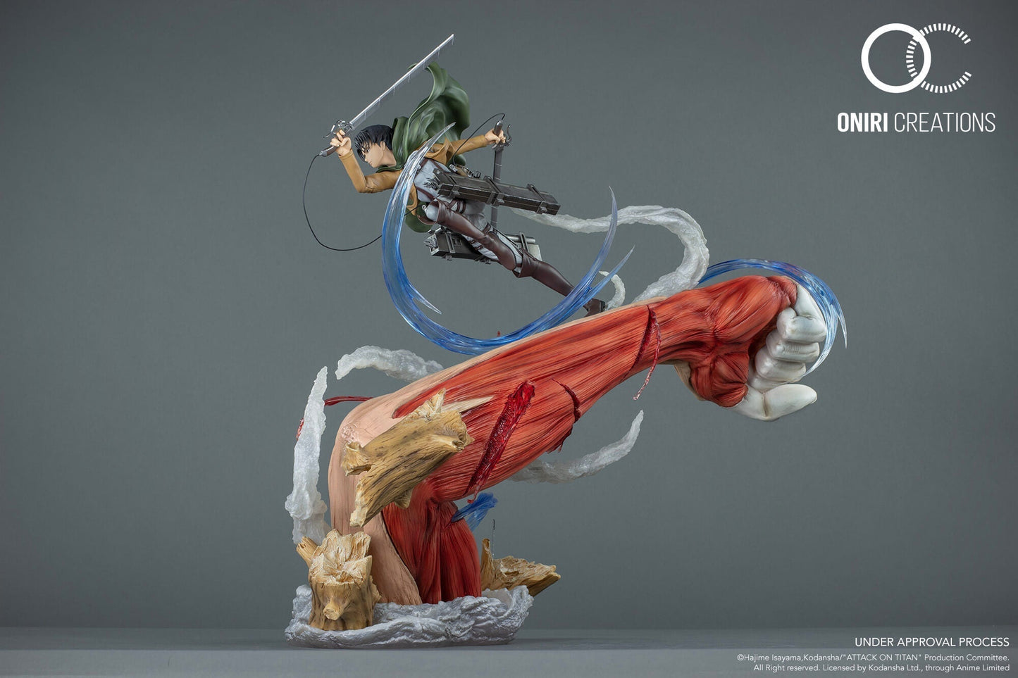 Figurine Attaque des Titans -  Livaï vs Titan Féminin