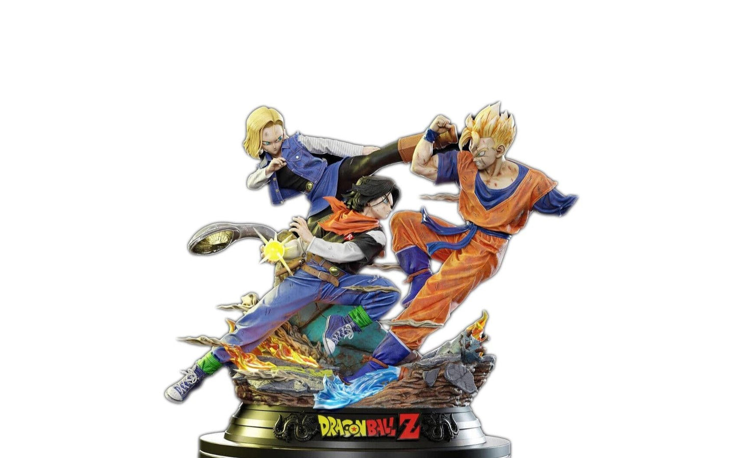 Figurine Dragon Ball - Combat Épique : Gohan vs C-17 & C-18