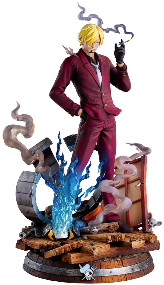 Figurine One Piece - Statue Sanji Ifrit Jambe de Feu – Édition Onigashima