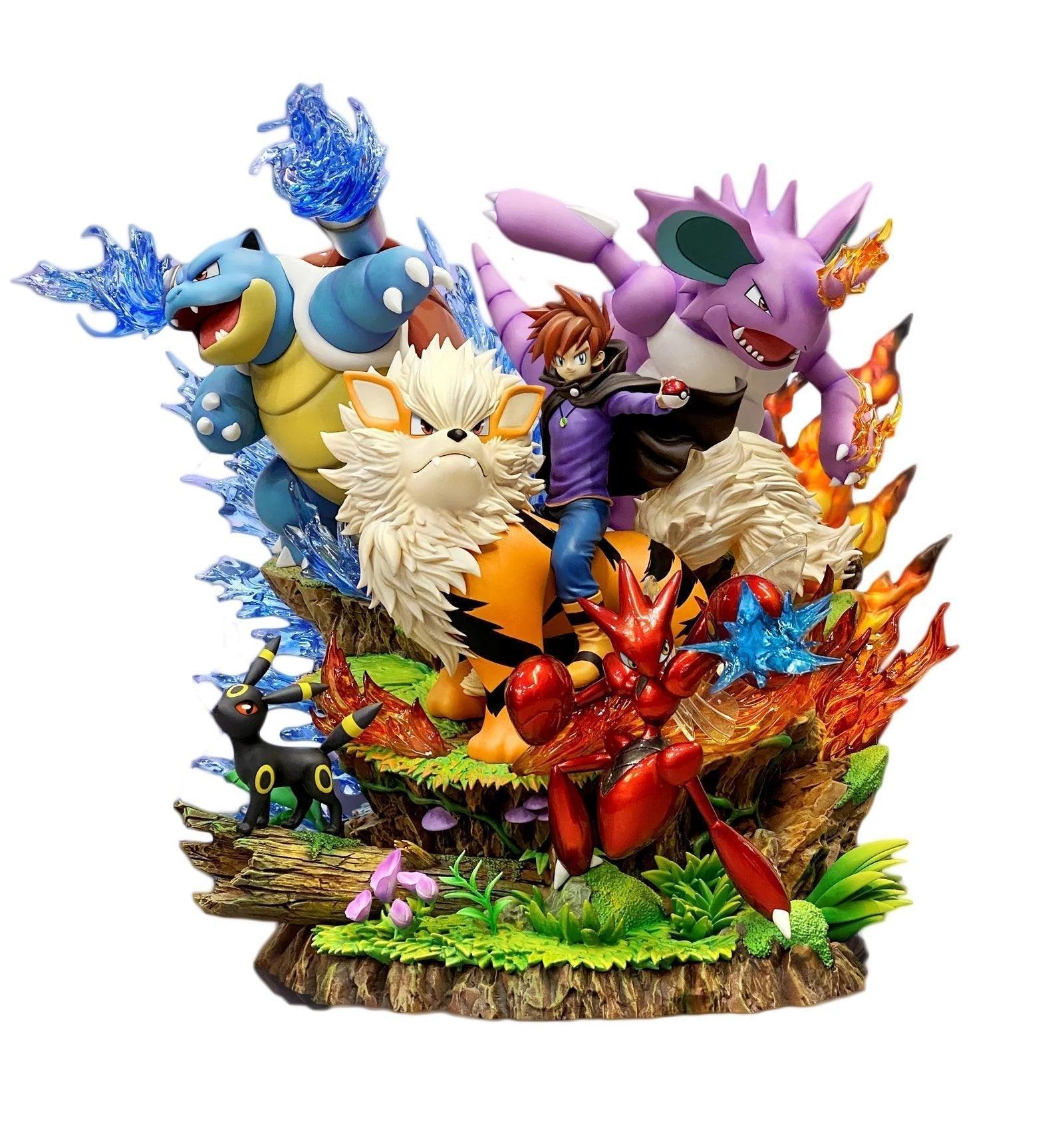 Figurine Pokémon - Blue et ses pokémon - Anime Town