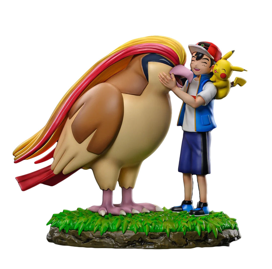 Figurine Pokémon - Sacha & Roucoups & Pikachu - Anime Town