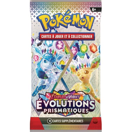 Jeu  de cartes Pokémon - Bundle de 6 boosters - Écarlate et Violet - Évolutions Prismatiques EV08.5 (scellé)