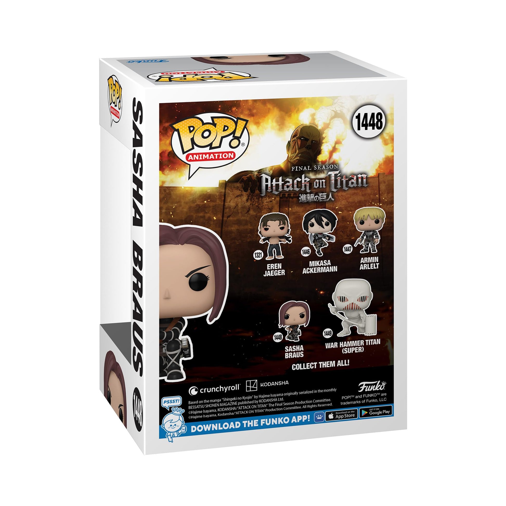 Funko Pop Attaque des Titans - Sasha Braus 1448 - Anime Town