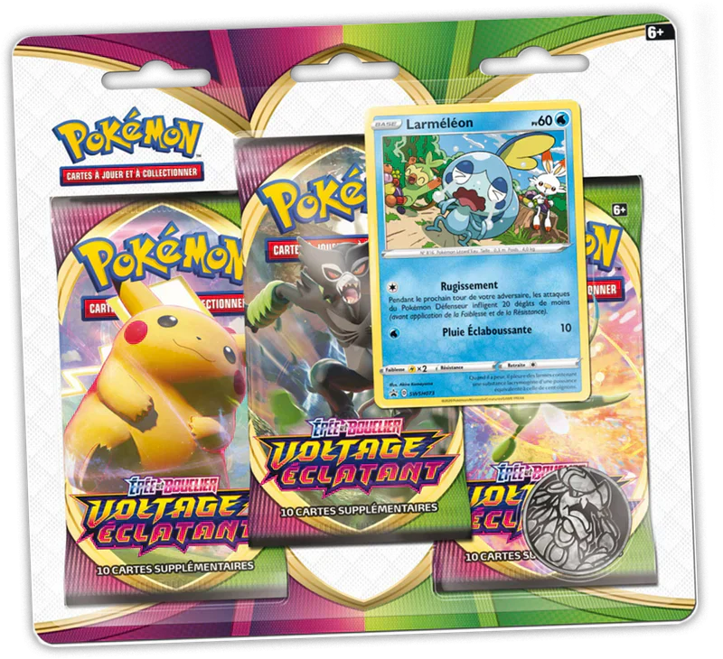 Jeu de carte Pokémon - Tripack EB04 - Voltage Eclatant (scellé)