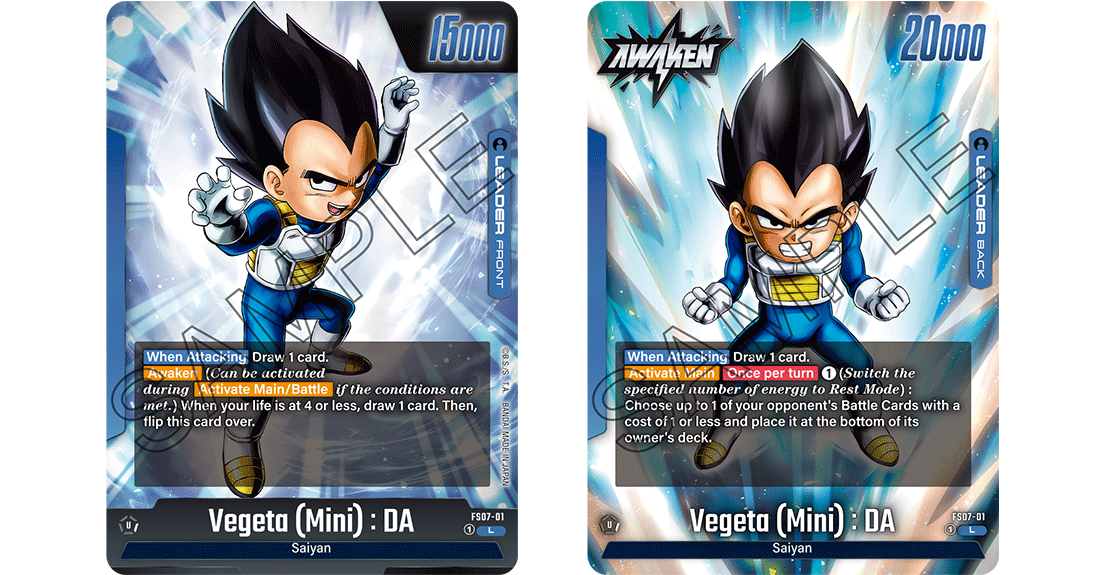 Jeu de cartes Dragon Ball Fusion World - Starter Deck Vegeta Mini scellés