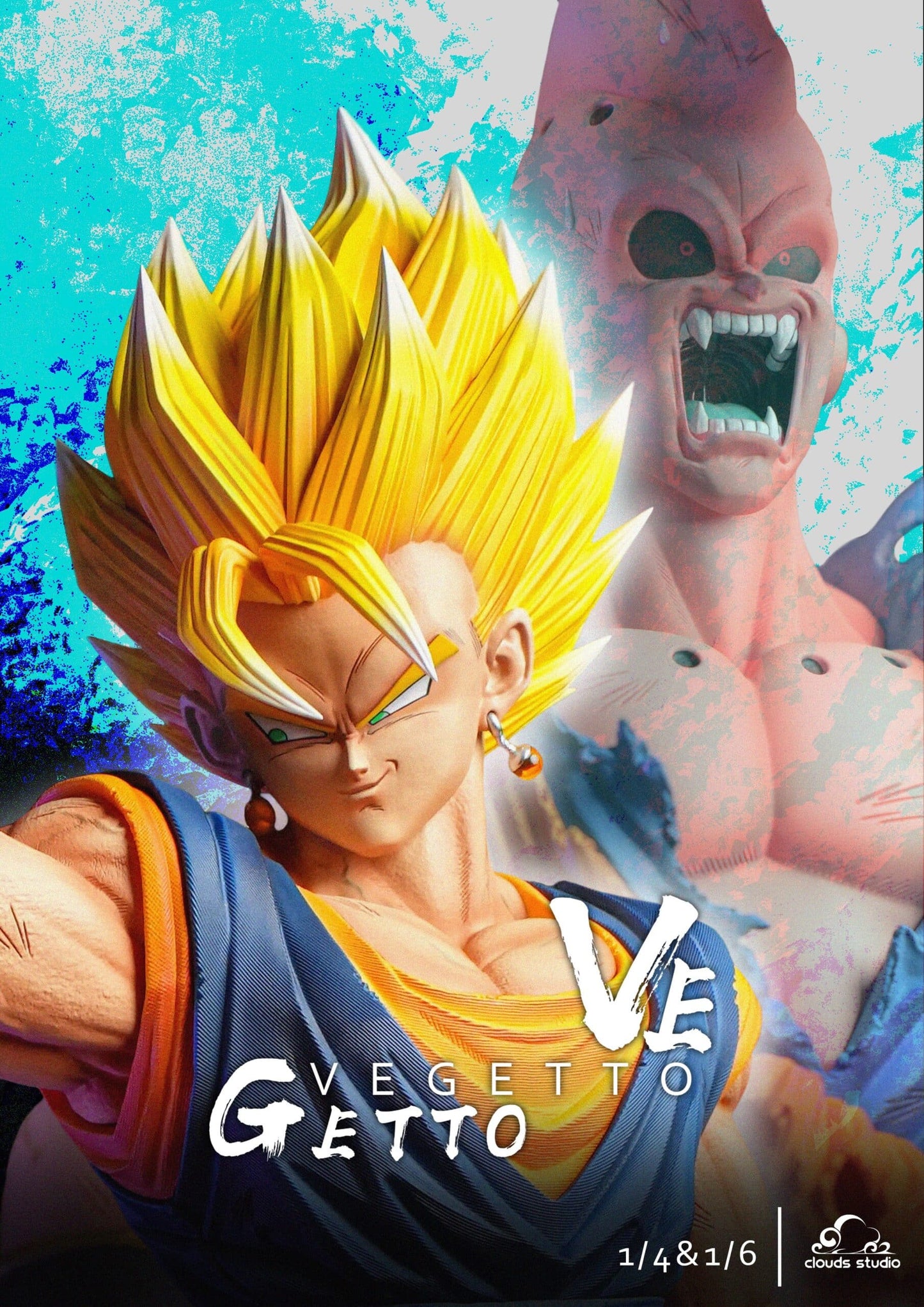 Figurine Dragon Ball - Vegetto Super Saiyan vs Buu