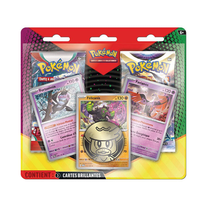 Jeu de cartes Pokémon - [SCELLE] Duopack 3 cartes brillantes - Fortusimia, Félicanis, Favianos [FR]