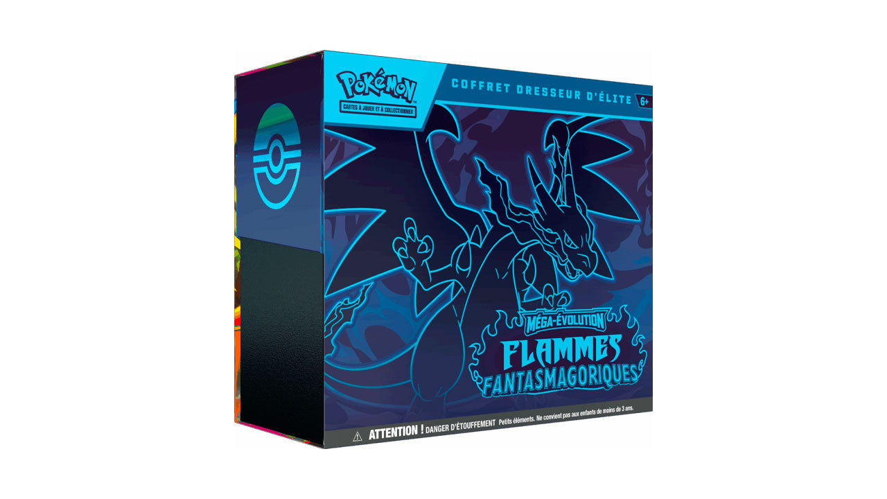 Jeu de cartes Pokémon – ETB – Flammes Fantasmagoriques – ME02 – Coffret Dresseur d’Elite [FR]