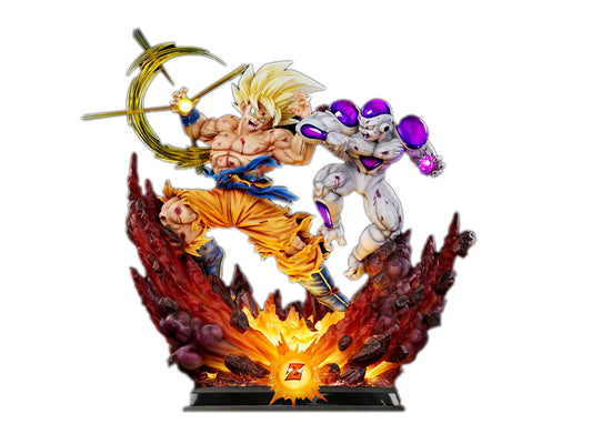 Figurine Dragon Ball - Son Goku Super Saiyan vs Freezer Max