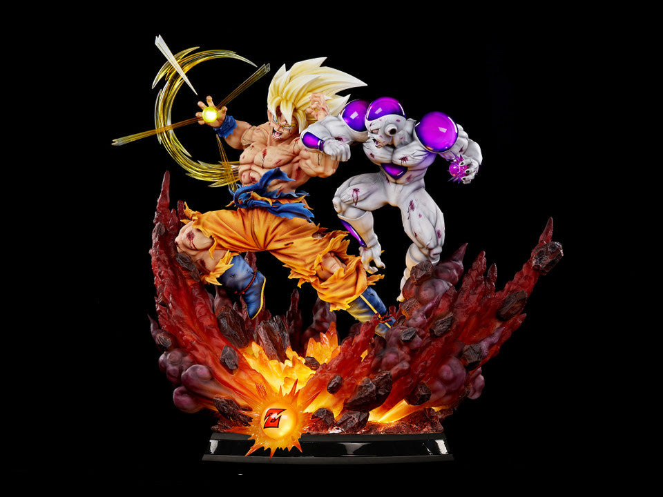 Figurine Dragon Ball - Son Goku Super Saiyan vs Freezer Max
