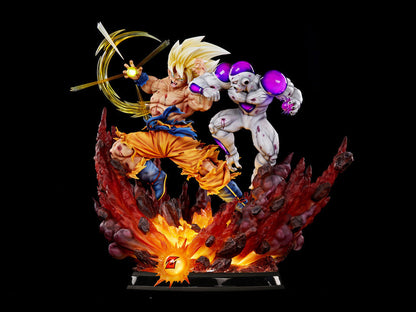Figurine Dragon Ball - Son Goku Super Saiyan vs Freezer Max