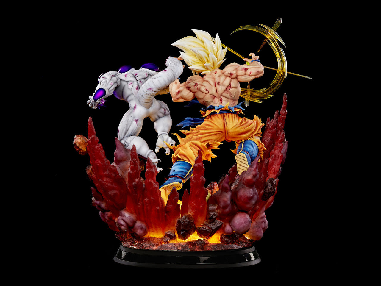 Figurine Dragon Ball - Son Goku Super Saiyan vs Freezer Max