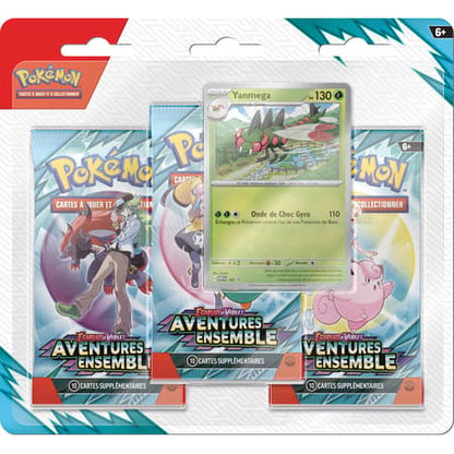 Jeu de cartes Pokémon - Pack Blister de 3 Boosters EV09 Aventures Ensemble (Baggaïd ou Yanmega) - FR