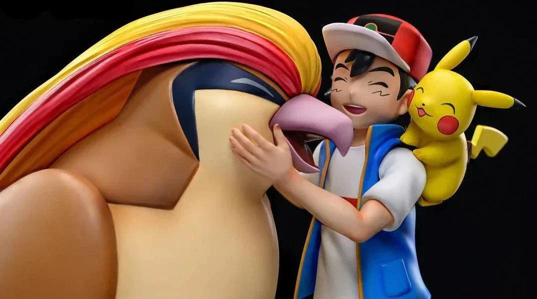 Figurine Pokémon - Sacha & Roucoups & Pikachu - Anime Town