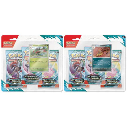 Jeu de cartes Pokémon - Pack Blister de 3 Boosters EV09 Aventures Ensemble (Baggaïd ou Yanmega) - FR