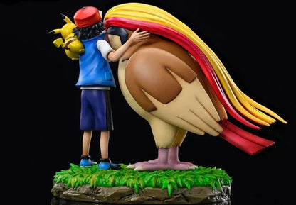 Figurine Pokémon - Sacha & Roucoups & Pikachu - Anime Town