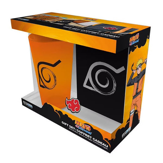 Coffret Naruto - Verre carnet et Pins