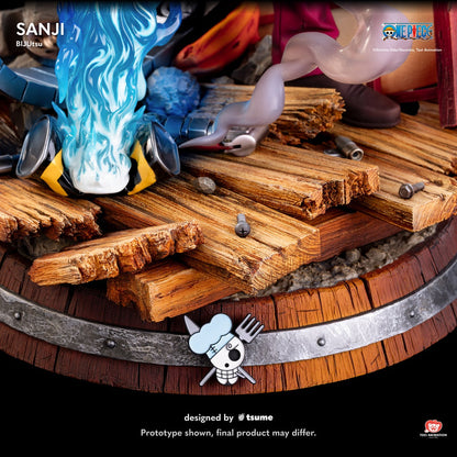Figurine One Piece - Statue Sanji Ifrit Jambe de Feu – Édition Onigashima