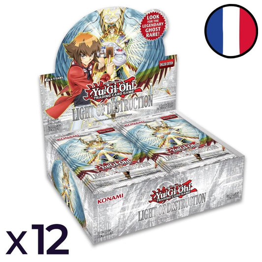 Jeu de cartes Yu-Gi-Oh! - 12 Boites de 24 Boosters Lumière de la Destruction (réimpression)
