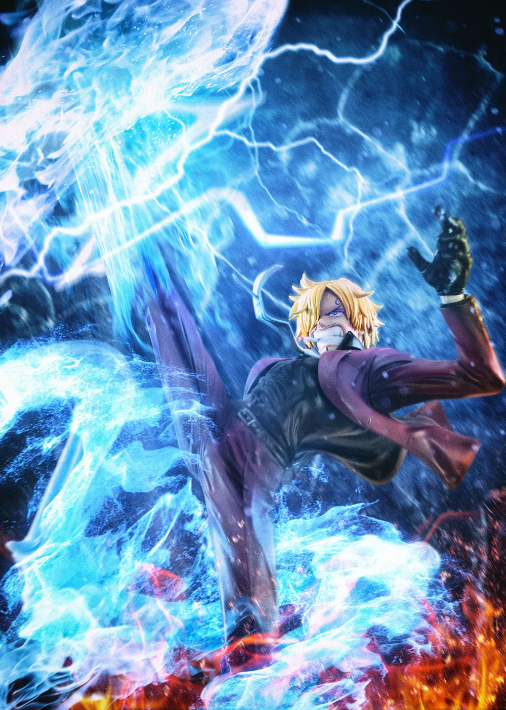 Figurine One Piece - Sanji Vinsmoke Ifrit Jambe